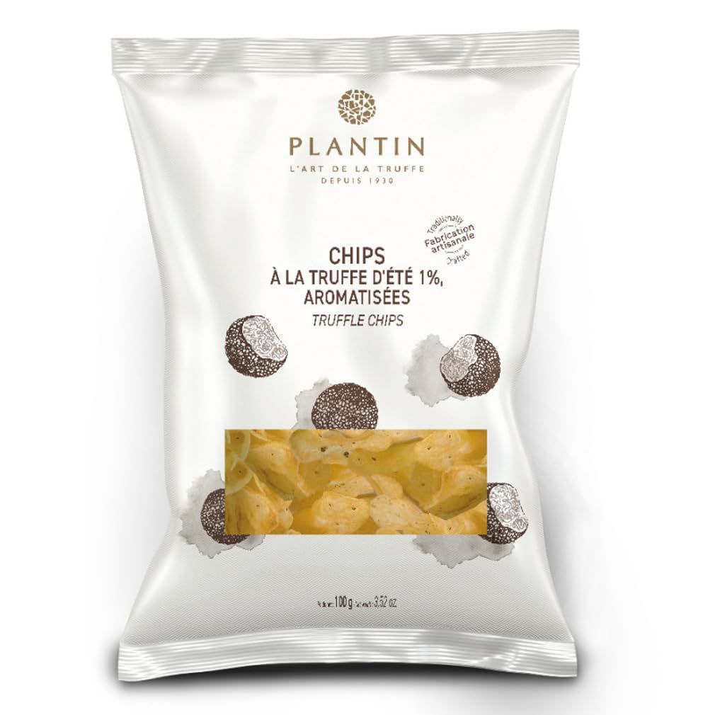 PLANTIN Summer Truffle Kettle Cooked Potato Chips Flavored with Tuber Aestivum Truffles Imported from France One 100g Bag