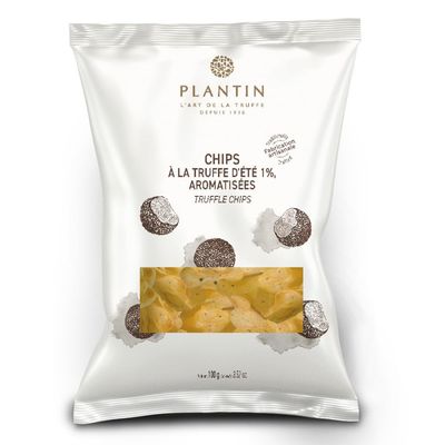 PLANTIN Summer Truffle Kettle Cooked Potato Chips Flavored with Tuber Aestivum Truffles Imported from France One 100g Bag