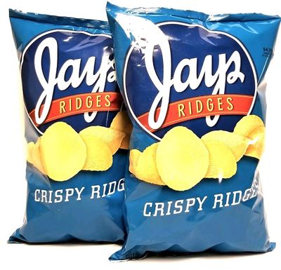 JAY&#39;S BIG BAG CRISPY RIDGES Original Potato Chips 2 Pack 10 oz bags
