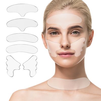 GEIMIY Forehead Neck Wrinkle Patches, Anti Wrinkle Silicone Facial Patches for Face Overnight to Reduce Fine Wrinkles, Neck Lines, Reusable Anti-Ageing Wrinkles Treatment for Women