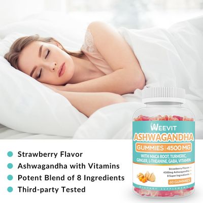 Ashwagandha Gummies with Vitamin D for Women Men, Ashwagandha Gummy with Maca Root Powder Organic Ashwa Gummies for Boost Energy