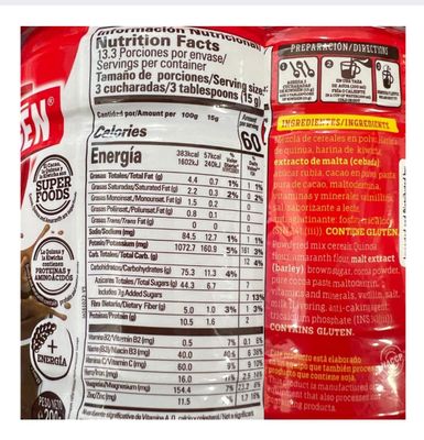 Kiwig n with QUINUA Y KIWICHA - Chocolate Mixer - Chocolate Flavor - 7.05oz200g