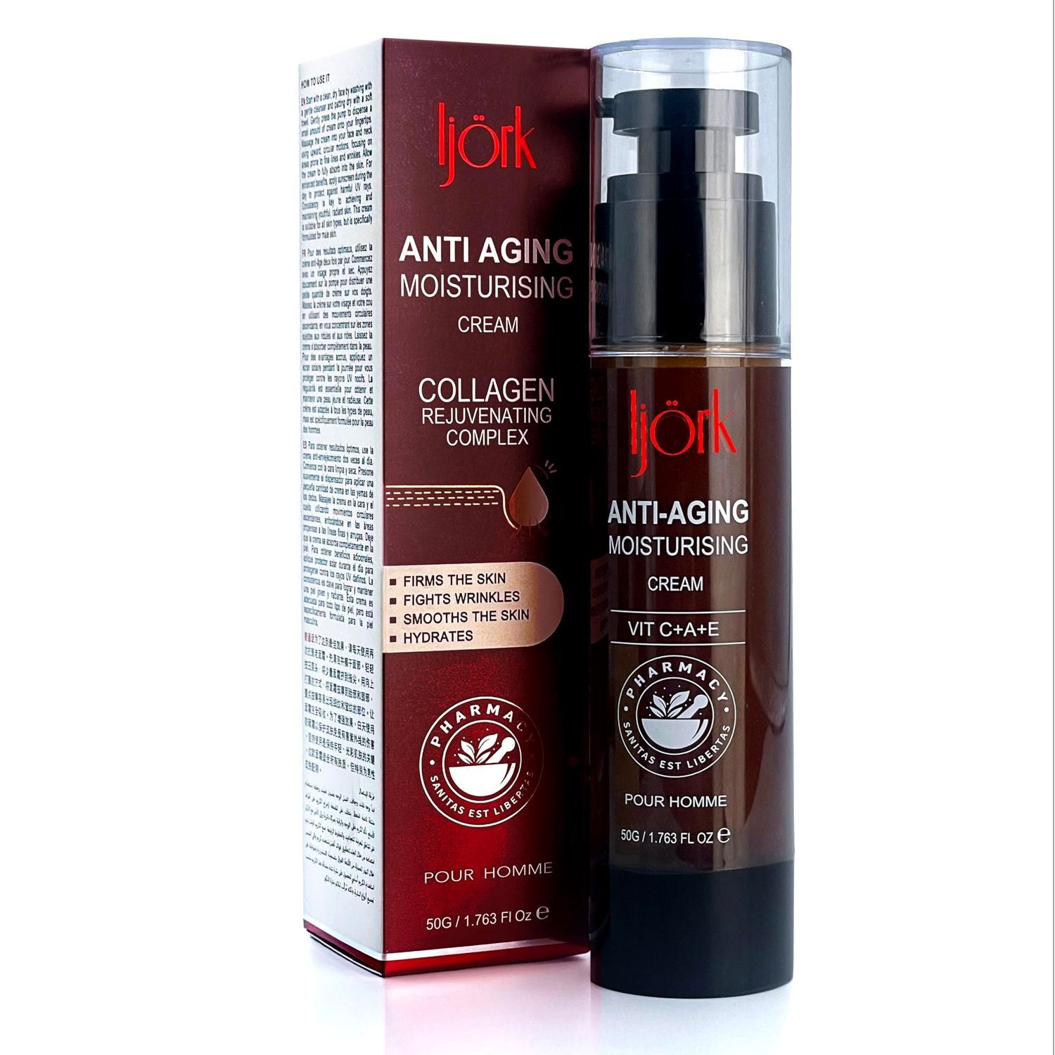 lj rk Men s Anti-Aging Face Cream Collagen Peptides Male Anti Wrinkles for Face and Neck