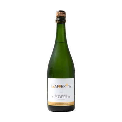 Tomorrow Cellars Non-Alcoholic Blanc de Rh ne, Sparkling Wine, Crisp and Dry, Low Sugar and Calories, Award-Winning, De-Alcoholized from Northern California, 24.5 FL Oz Bottle