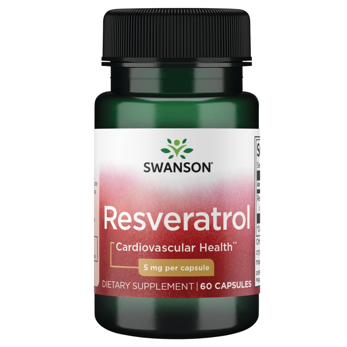Swanson Resveratrol Polygonum Cuspidatum Extract 5 Milligrams 60 Capsules