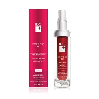 IDC Dermo Express 360 Cream with REGEN(16) Technology All-in-One Moisturizer for Face, Eyes, Neck With Hyaluronic Acid and Antioxidants All Skin Types 1 fl. oz