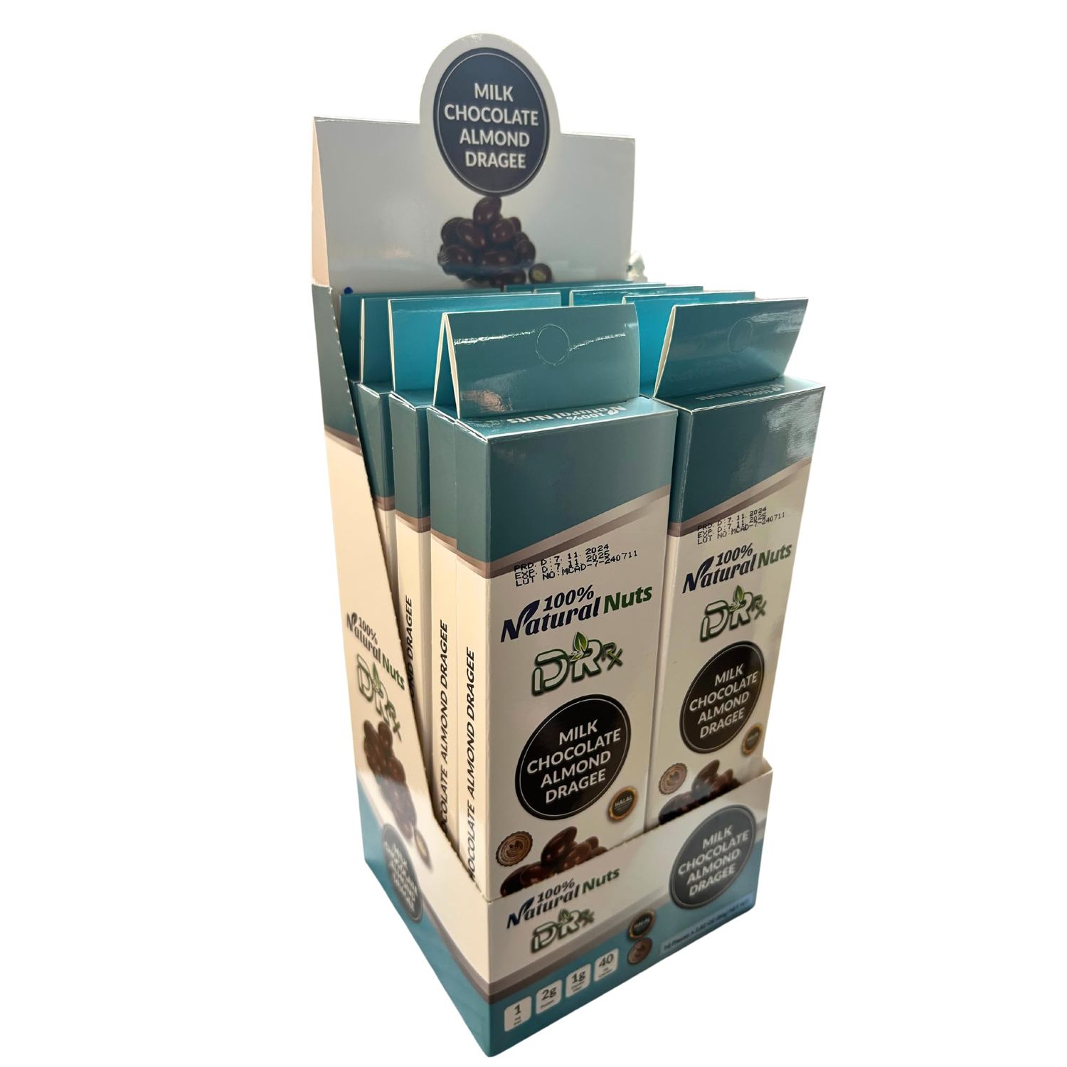 Dr.Rx Milk Chocolate Almond Dragee, Luxurious Nutty Treat Creamy Milk Chocolate Perfection (10 Pack)