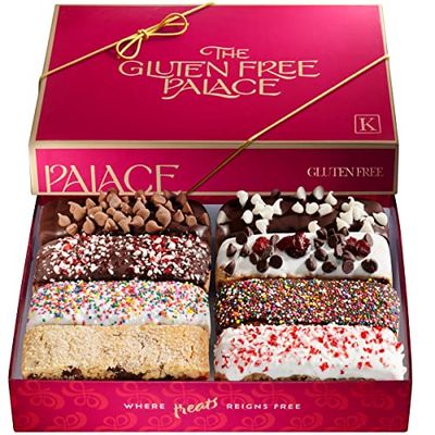 Gluten Free Palace Biscotti Cookies Gift Basket - Gluten Free Chocolate Cookies - Mothers Day Cookie Gift - Father s Day Biscotti - Assorted Chocolate Gift Box for Family, Sympathy, Men Women