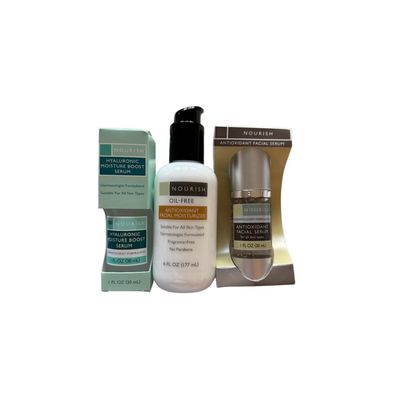 Generic Trader joes Face Nourish Bundle - Antioxidant facial moisturizer 6 fl oz, Antioxidant Facial Serum 1 fl oz, Hyaluronic Moisture Boost Serum 1 fl oz