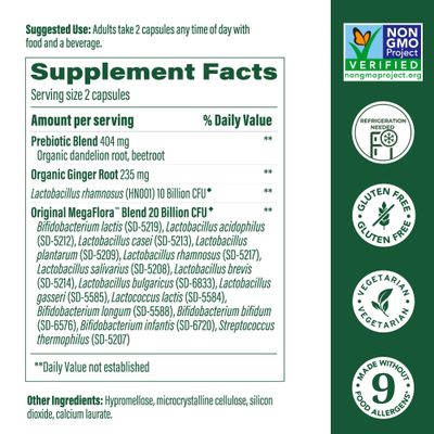 MegaFood Baby Me 2 Prenatal Prebiotics and Probiotics for Women Developing Baby with 30 Billion CFU, Vegetarian and Non-GMO, 60 Caps (30 Servings)