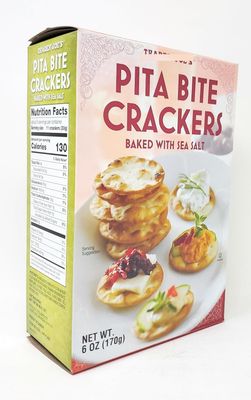 Pita Bite Crackers with Sea Salt 6oz170g (Pack of 1)