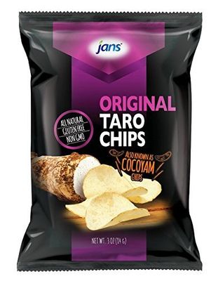 Jans Roots Original Taro Chips Experience the Crunch: All Natural Ingredients, Gluten Free, Non-GMO, Delicious, and Irresistibly Crunchy (Pack of 1) 3 OZ