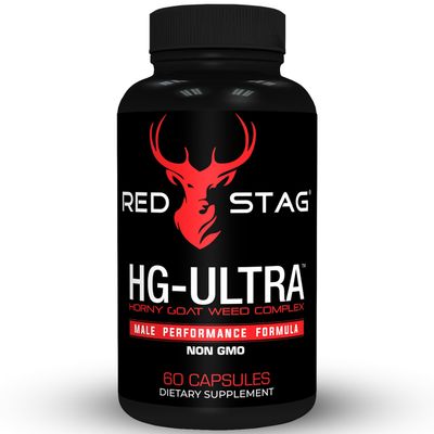 Red Stag Testosterone Booster Horny Goat Weed Complex with Maca Root Powder, Tribulus Terrestris, Saw Palmetto Tongkat Ali Powder Male Enhancement - 60 Capsules