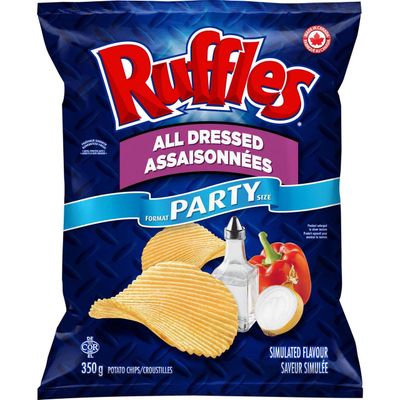 Lay&#39;s Ruffles All Dressed Party Size 350g12.3 oz. Imported from Canada