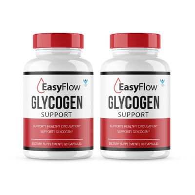(2 Pack) Easy Flow Glycogen Support EasyFlow Glyco Pills, Easy Flow Maximum Strength Glycogen Health and Blood Support Supplement, EasyFlow Advanced Glyco Optimizer Formula - 120 Capsules