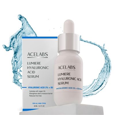 ACELABS Hyaluronic Acid Serum 2 Vitamin B5 for Face Hydrates,Visibly Plumps Skin All Skin Types With 8 types of Hyaluronic Acid for Skin Moisture and Anti Aging Hydrating Serum 1.01oz