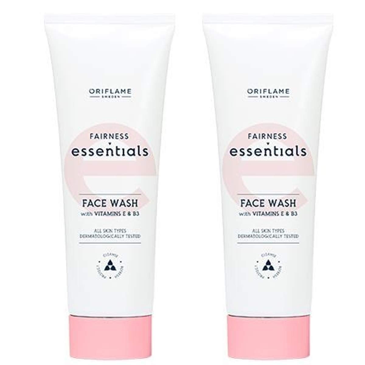Oriflame Sweden ESSENTIALS Fairness Essentials Face Wash with Vitamins E B3 (Cleanse , Protect , Refresh) 125 ml (set of 2)