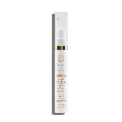 Hylunia Intensive Repair Eye Cream - Hydrating Firming with Peptides, Vitamin C Hyaluronic Acid - Reduces Dark Circles, Puffiness Fine Lines - Lightweight, Vegan, Clean Skincare