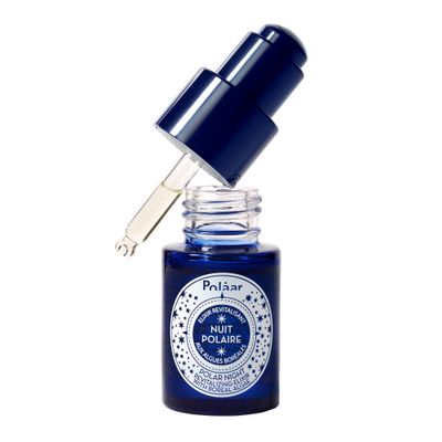 Pol ar - Polar Night Revitalizing Elixir Face Serum with Boreal Algae - Anti-Aging Night Oil Under Eye Wrinkles, Fine Lines Age Spots Smoothing, Regenerating - 99 Natural, Vegan Made in France 0.5