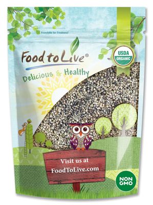 Food to Live Organic Superfood Cereal Topper, 8 Ounces - Chia, Buckwheat, Hemp, Non-GMO, Kosher, Raw, Vegan