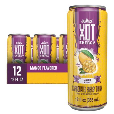 Jumex XOT Carbonated Energy Drink Mango Flavor 12 Fl oz (12-Pack)