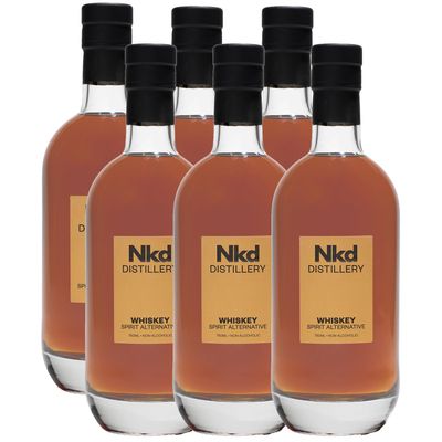 Nkd Distillery 6 Pack Whiskey Alternative Premium Non-Alcoholic Spirit - Zero Alcohol - Perfect Bourbon Coke or Manhattan Alcohol Free Substitute