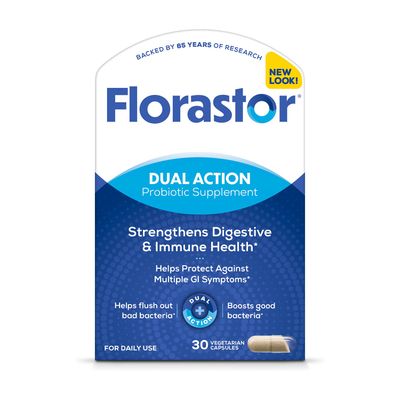 Florastor Probiotics for Digestive and Immune Health, 30 Capsules, Probiotics for Women Men, Helps Flush Out Bad Bacteria, Boosts The Good with Our Unique Strain Saccharomyces Boulardii