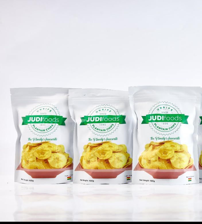 JUDI Foods Unripe Plantain Chips, Family Favorite, 100g, Pack of 3