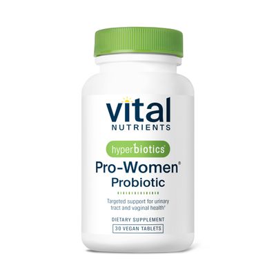 Hyperbiotics Vital Nutrients Pro Women Probiotics for Women Vaginal Probiotics for PH Balance Oral Probiotic for Vaginal Health and Urinary Tract Health 6 Targeted Strains 30 Vegan Tablets