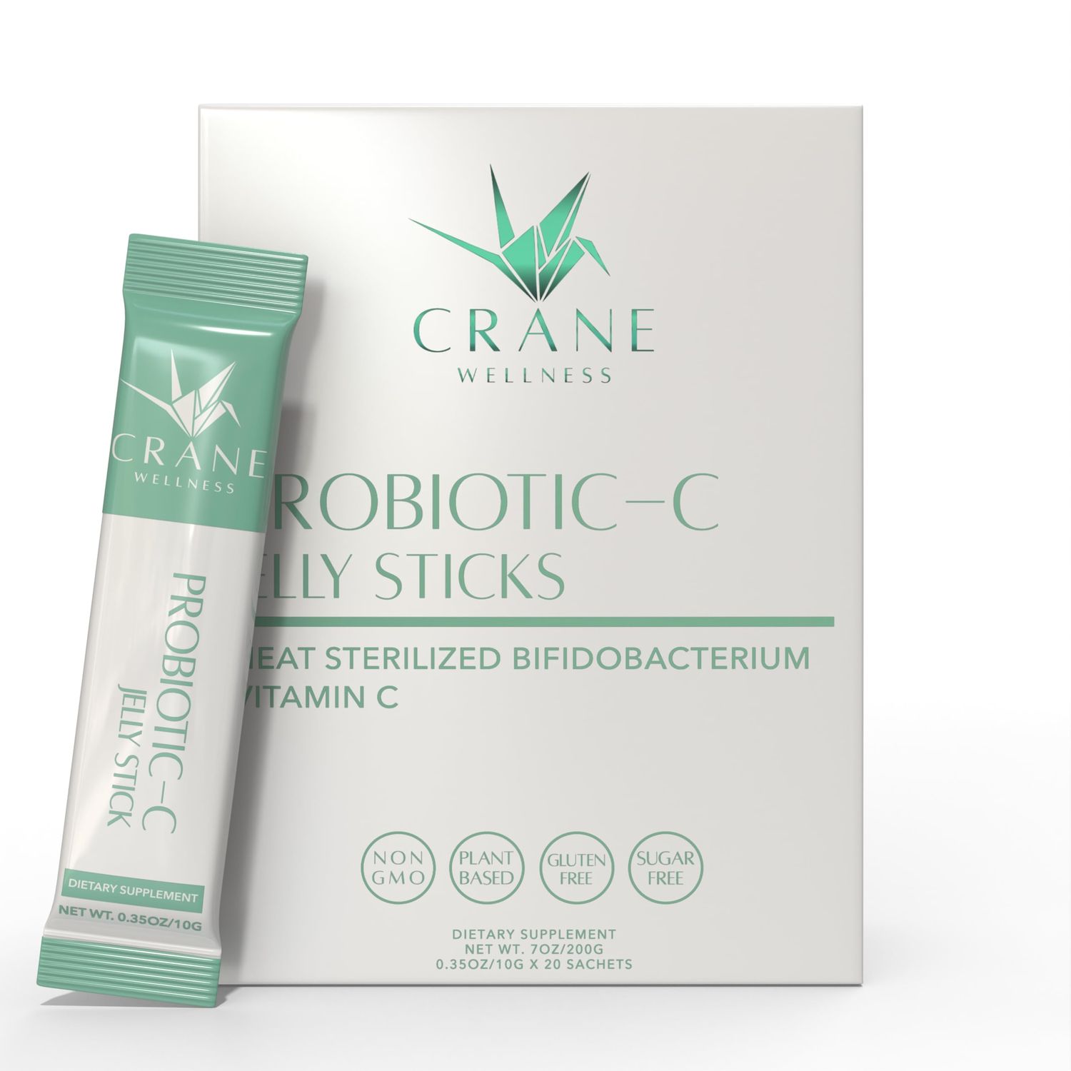 PROBIOTIC-C Jelly Sticks - Bifidobacterium and Vitamin C Non-GMO, Gluten Free, Vegan Individual Sachets for Easy to Go Wellness