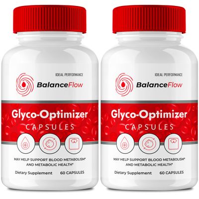 Balance Flow Glyco Optimizer Supplement Capsules, BalanceFlow Health Wellness Support Pills - Maximum Strength, Balance Flo All Natural Advanced Formula, BalanceFlo Pills Reviews (2 Pack)