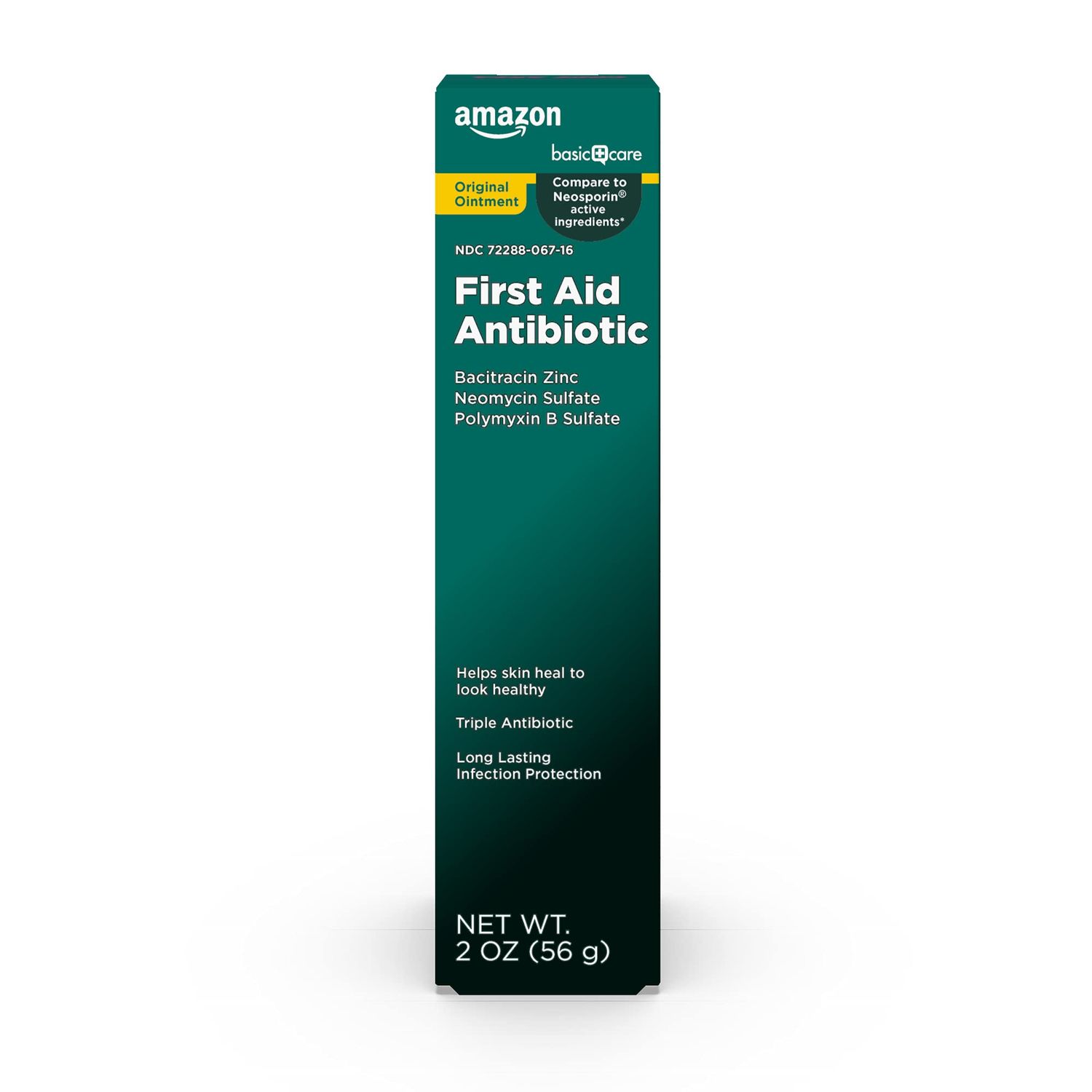 Amazon Basic Care First Aid Antibiotic Ointment, 2 ounce (Pack of 1)