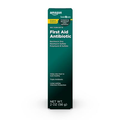 Amazon Basic Care First Aid Antibiotic Ointment, 2 ounce (Pack of 1)