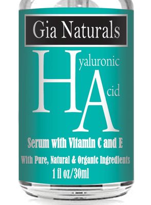 Pure, Natural, Organic (HA) Hyaluronic Acid Serum Cream. Superior Plant Sourced. Plus Vitamin C and E. Anti-Aging, Boosts Collagen, Reduces Wrinkles