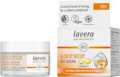 lavera Glow by Nature Day Care - Face Cream with Q10 Vitamin C for a Radiant Complexion - Moisturizing Facial Cream - Anti Aging Cream - PETA Certified - Vegan - Made in Germany - 1.7 Fl Oz