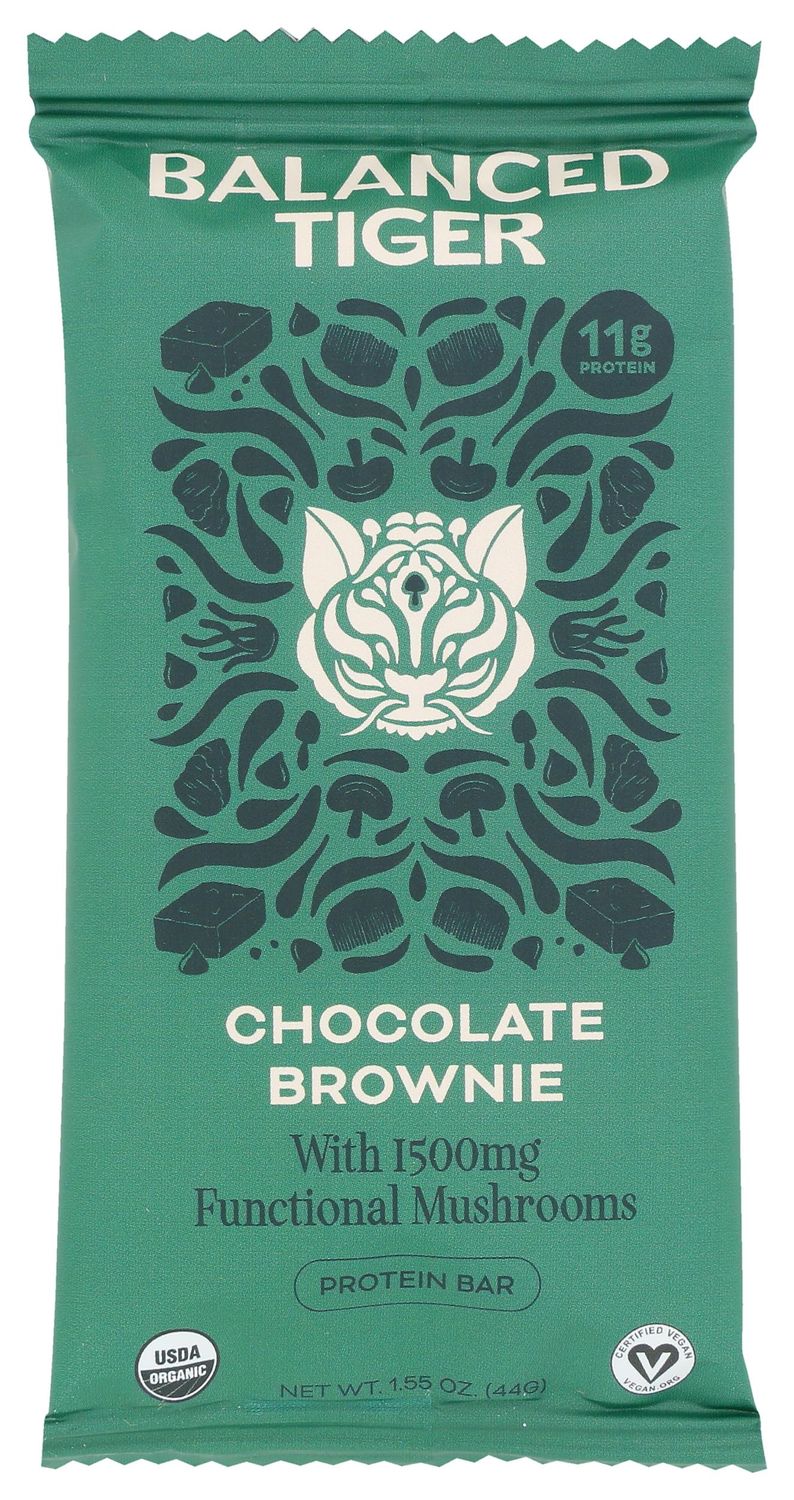 Balanced Tiger Chocolate Brownie Protein Bar, Gluten Free, Non GMO, 1.55 Ounces (Pack Of 12)
