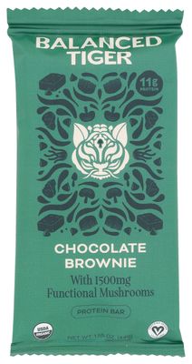 Balanced Tiger Chocolate Brownie Protein Bar, Gluten Free, Non GMO, 1.55 Ounces (Pack Of 12)