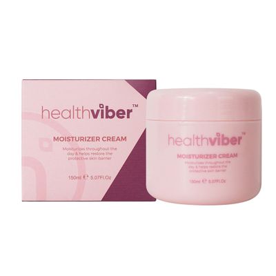 HEALTHVIBER Moisturizer Cream - Deep Hydrating Night Cream with Ceramides Ginseng for Anti-Aging, Fragrance-Free Paraben-Free Face Cream for All Skin Types, 5.07 fl oz