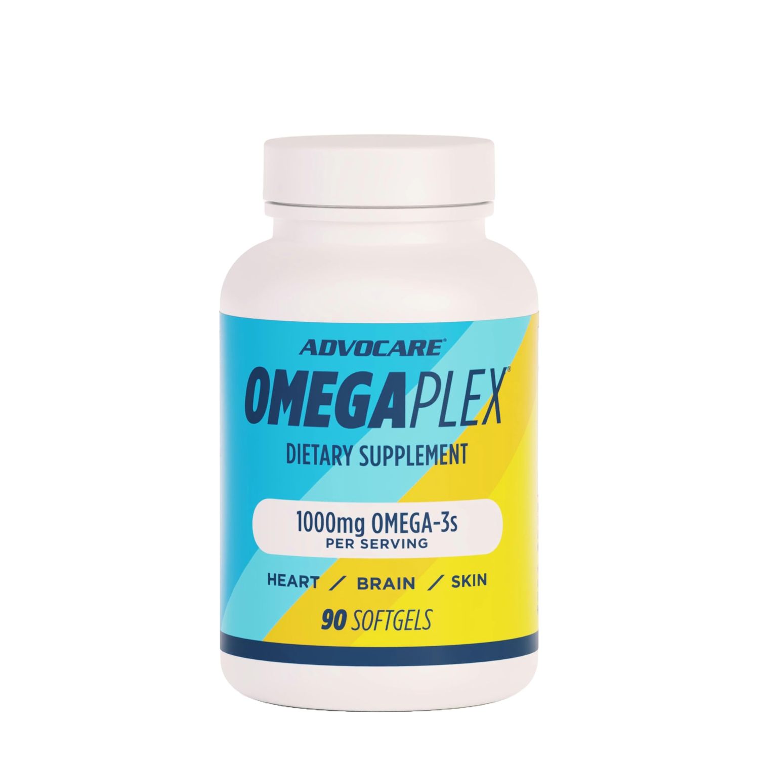 AdvoCare Omegaplex Dietary Supplement - Omega 3 Supplement with DHA EPA - Essential Fatty Acid to Support Immune, Metabolism Heart Health - Aids Healthy Skin, Nails Hair - 90 Softgels