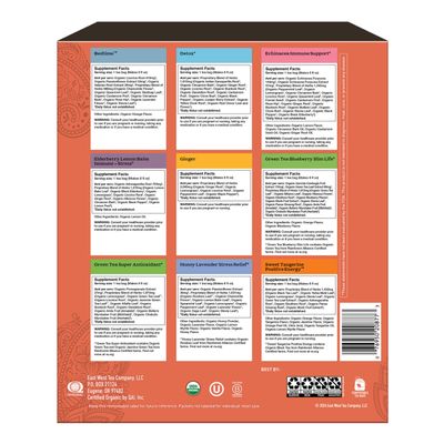 Yogi Organic Tea Sampler Gift Box - Assorted Delicious Wellness Teas - 9 Favorite Herbal, Green Black Teas - Tea Gift Set Variety Pack (45 Tea Bags)