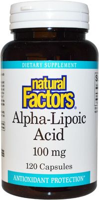 Natural Factors Alpha-Lipoic Acid, 100 mg, 120 Capsules