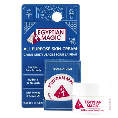Egyptian Magic All Purpose Skin Cream - Face Moisturizer for Dry Skin Care with Royal Jelly, Honey Olive Oil, Scar Stretch Mark, Calming Body Balm, Travel Size, 0.25oz Jar