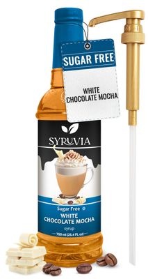 Syruvia Sugar Free White Chocolate Mocha Coffee Syrup - 25.4 fl oz With Pump