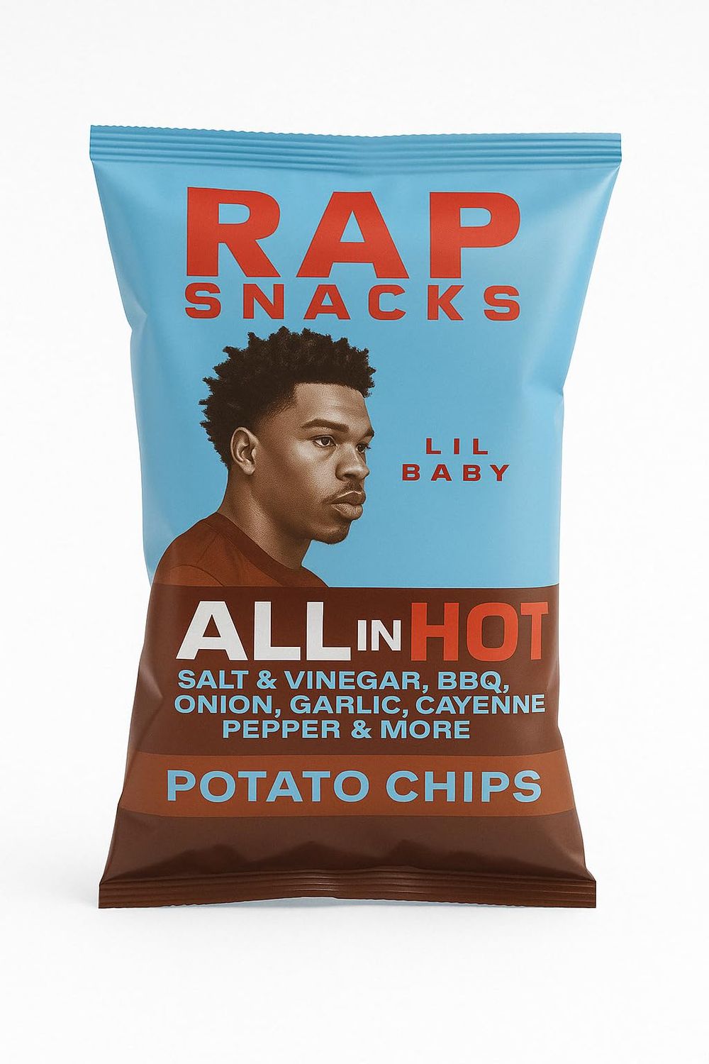 RapSnacks Potato Chips (1 oz, Lil Baby All In HOT) Pack of 12