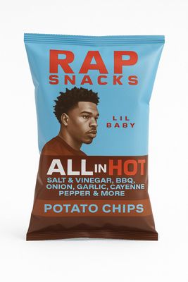RapSnacks Potato Chips (1 oz, Lil Baby All In HOT) Pack of 12