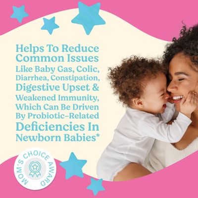 Lovebug Infant Probiotics 0-6 Months - USDA Organic Probiotics for Babies, Supports Baby Gas, Colic, Reflux, Diarrhea and Newborn Constipation Relief, Allergen Sugar Free, Tasteless Powder, 30 Pack