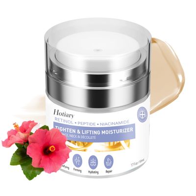Hotiary Advanced Neck Firming Cream, Tighten Lift Moisturizer for Face Neck Chest, Anti-aging Neck Creams for Sagging, Christmas Thanksgiving Gift for Women (Retinol Peptide Niacinamide, 1.7 fl oz)