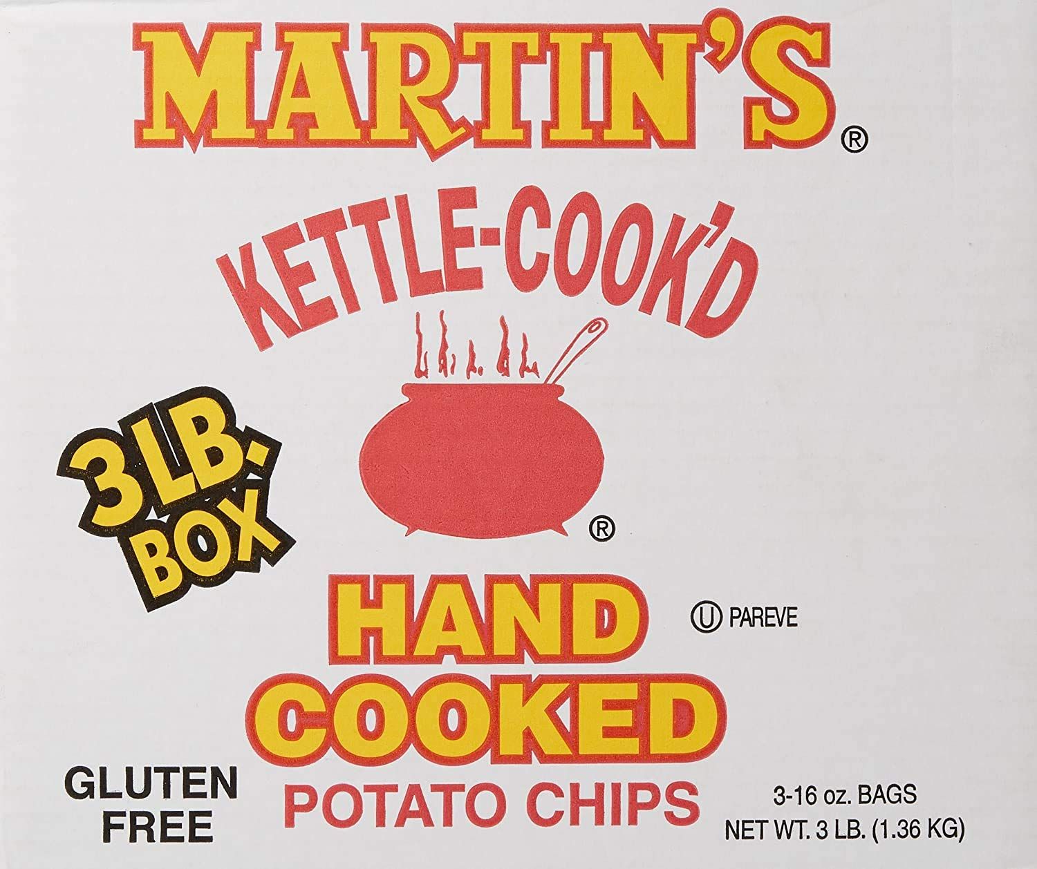 Martin&#39;s Kettle Cooked Potato Chips, 3 Pound Box