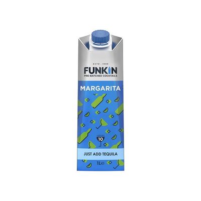 Funkin Margarita Cocktail Mixer 1L Premium Real Fruit Mixer for Margaritas, Cocktails, and Non-Alcoholic Drinks Small Batch, No Corn Syrup, No Preservatives Vegan, Non-GMO, Gluten-Free