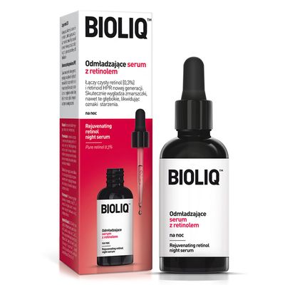 Bioliq - Pro Rejuvenating Night Serum with Retinol - Advanced Formula for Skin Tightening, Pure Retinol 0.3 and HPR Retinoid Complex - 20 ml